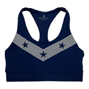 Soulcycle Navy Stars Stripes Sports Bra S
